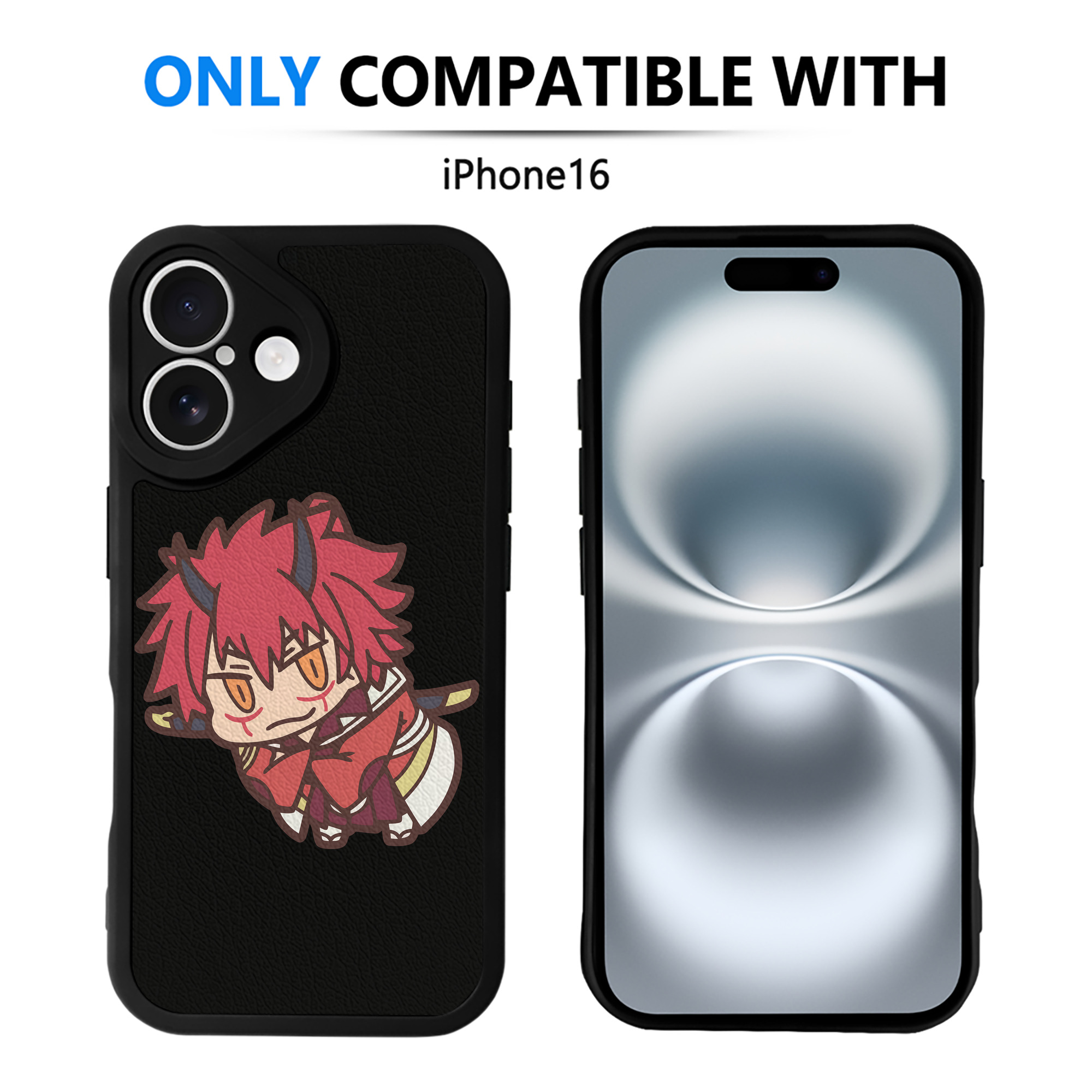 （画像用） 転スラ Regarding Reincarnated to Slime 【iPhone 16シリーズ対応】シリコンスマホケース（レザー調） 材質：シリコン